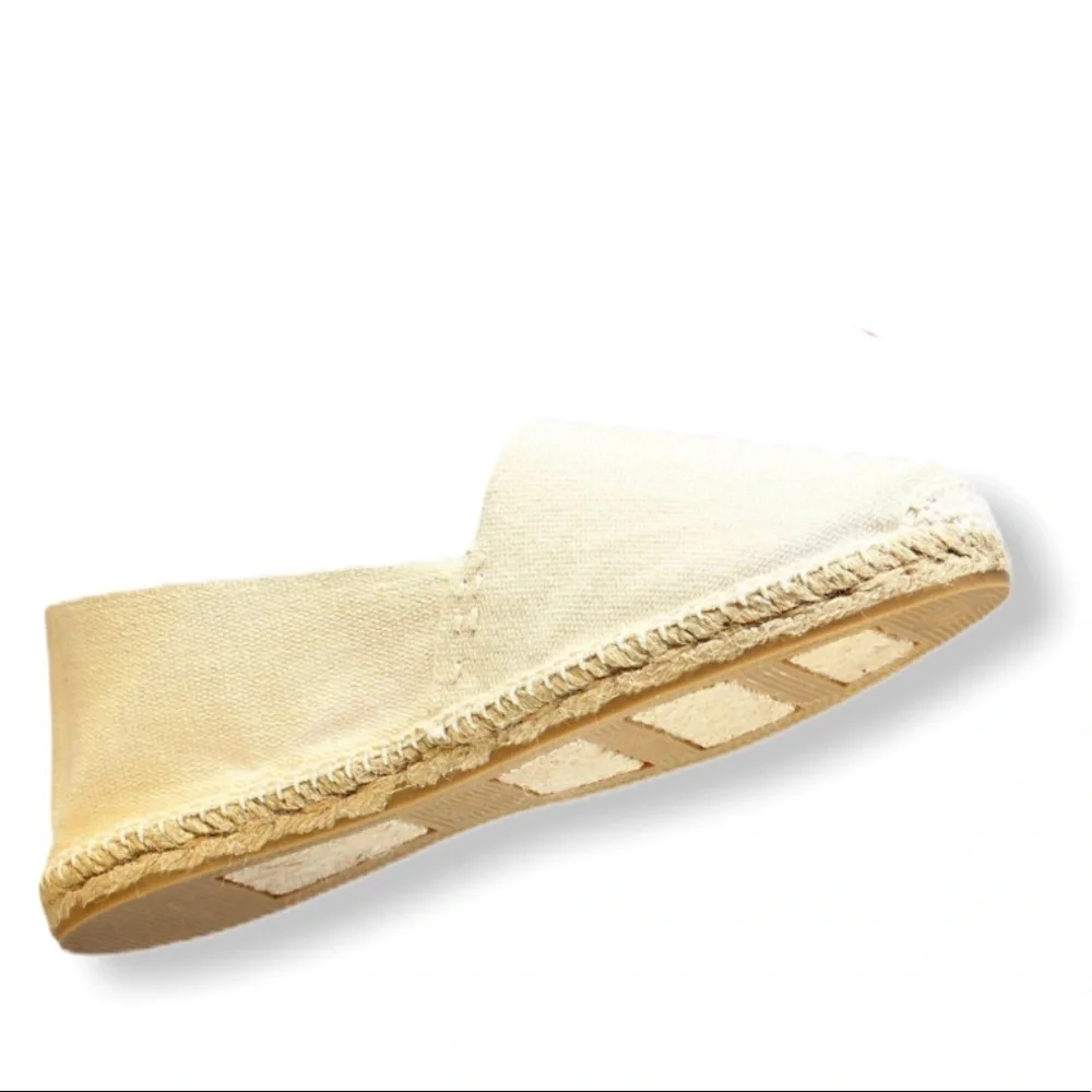 Cousu Main Classic flat Ivory espadrilles New